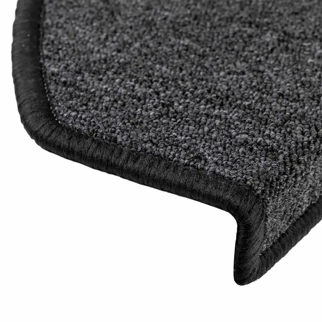 Tappetini per scale 30 pz 65x24x4 cm Antracite Semicircolari Grandi