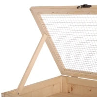 Gabbia per Criceti Roditori Porcellini d'India in Legno Massello Tetto Apribile 4 Ripiani Collegati con Rampe 60x40x120cm