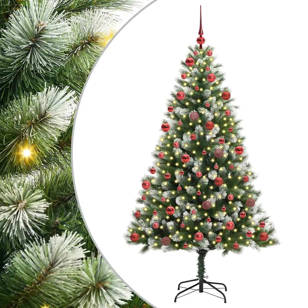 Albero di Natale artificiale con rami snodati e neve imbiancata 3395442