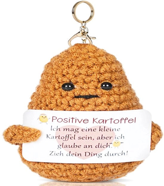 Patata Felice - Amuleto di Buona Fortuna e Motivazione, Cuddato in Borsa per un Ritorno alle Corrette Abitudini.
