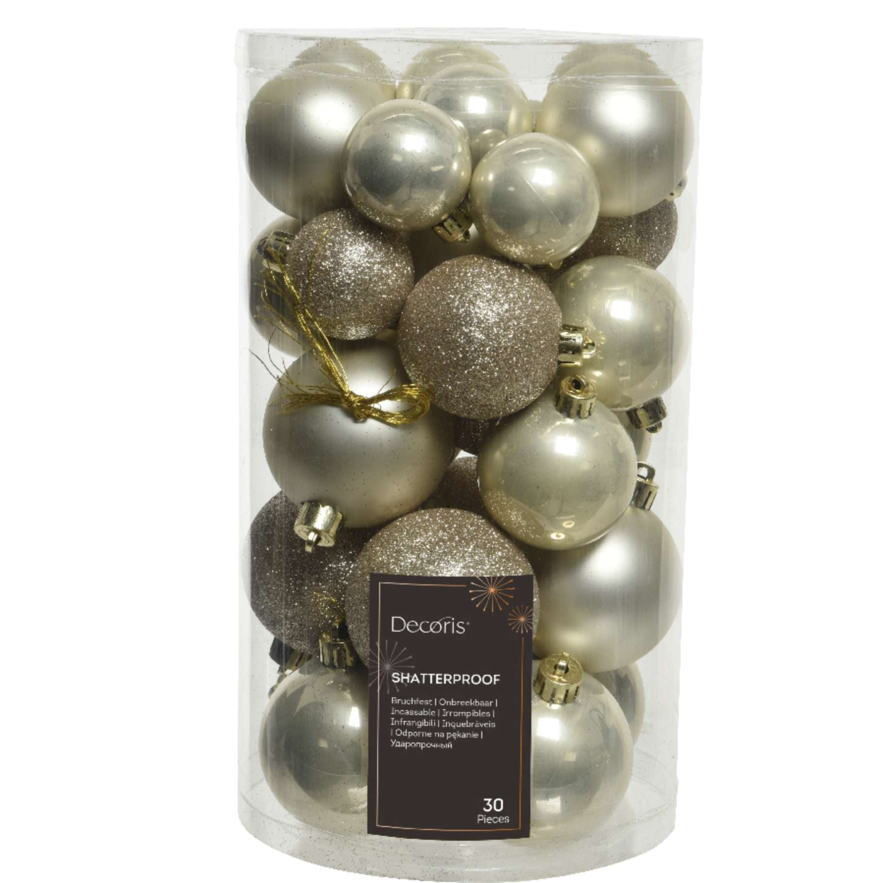 Confezione 30 palline silver 6 cm