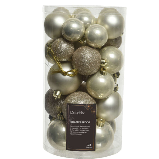 Confezione 30 palline silver 6 cm