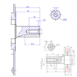 LIFAN KP230-RE Motore a benzina 22mm 6,5 CV 1 cilindro avviamento elettrico per macchine edili