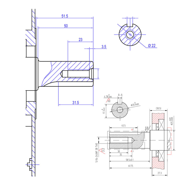 LIFAN KP230-RE Motore a benzina 22mm 6,5 CV 1 cilindro avviamento elettrico per macchine edili