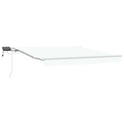 Tenda da Sole | Tenda Retrattile Bianco 350 x 250 cm Tessuto e acciaio
