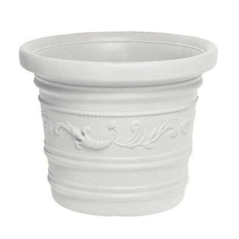 PRESTIGE VASO TONDO IN RESINA 60 X 30 CM BIANCO