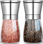 Set di Molini per Sale e Pepe - Acciaio Inossidabile - Molino Ceramico Regolabile - 2 Pezzi