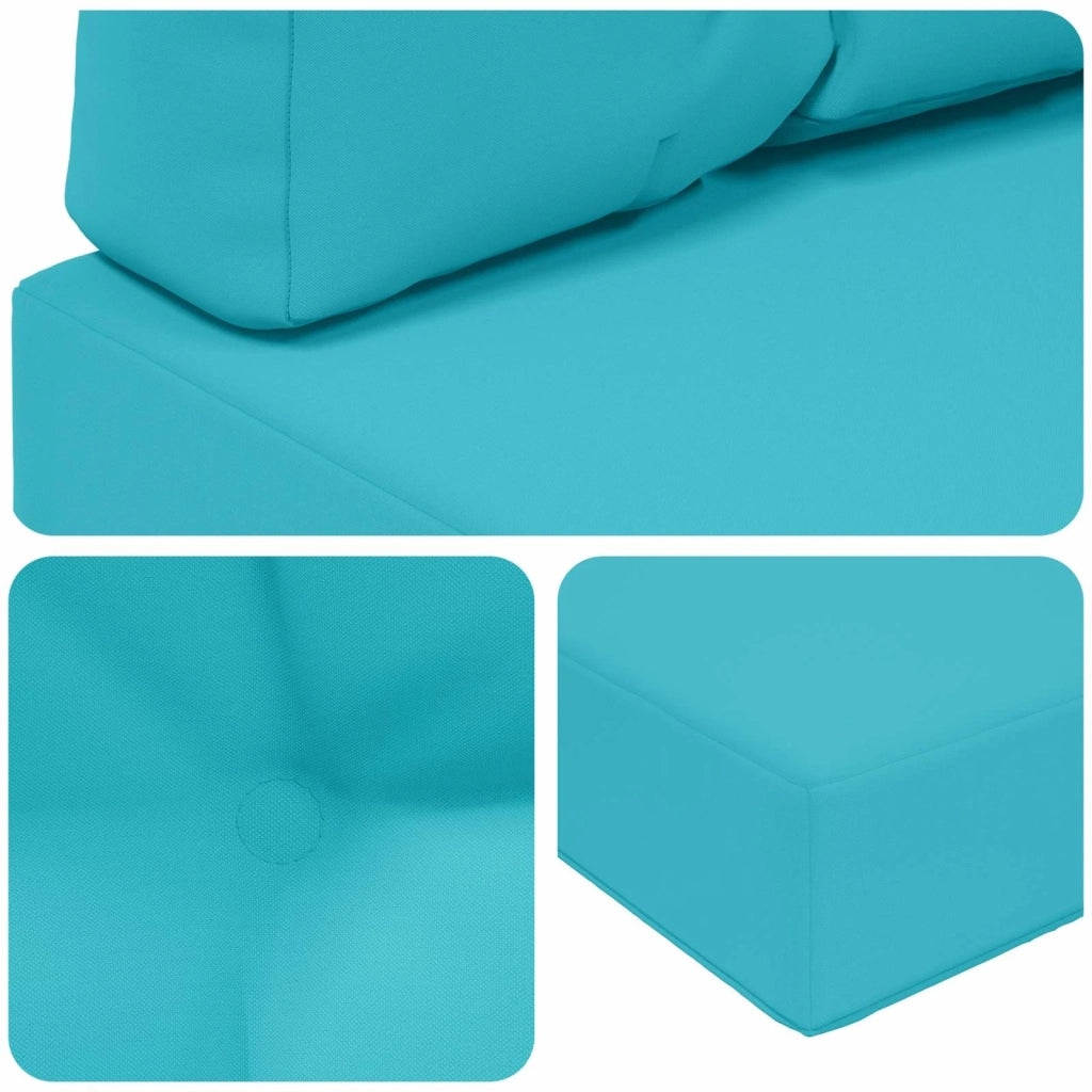 Cuscino per divano da esterno 2 pcs Turchese Poliestere