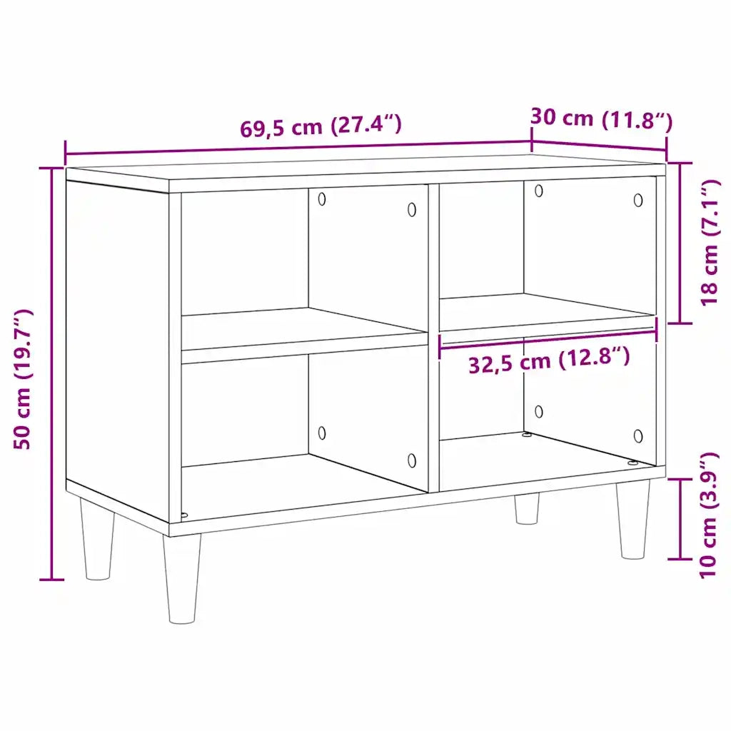 Mobile TV Legno vecchio 69,5 x 30 x 50 cm Legno multistrato 862581