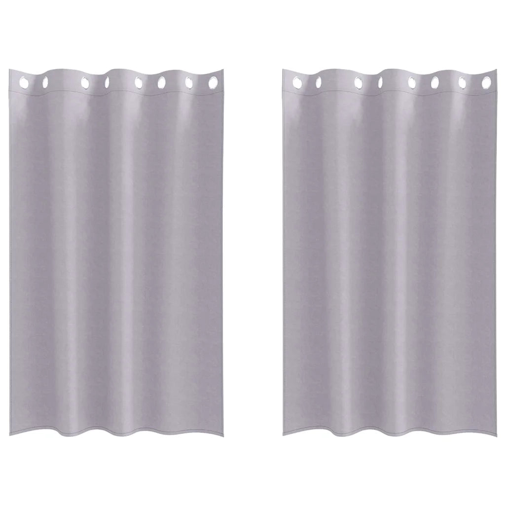 Tende Blackout con Anelli 2 pz Grigio Metallico 175 x 140 cm 4107359