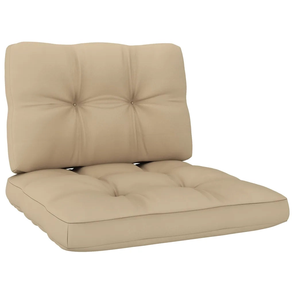 Sedia da Giardino con Cuscini Beige Legno Pino Impregnato