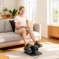 Mini pedaliera, 12 velocità, display LED, telecomando, antiscivolo, portatile, in metallo e plastica, Nero