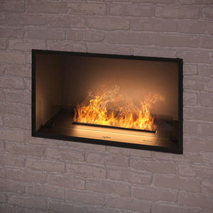 Camino a Vapore Elettrico da Incasso 800x45(64,8)x40 cm Invapo con LED RGB Nero