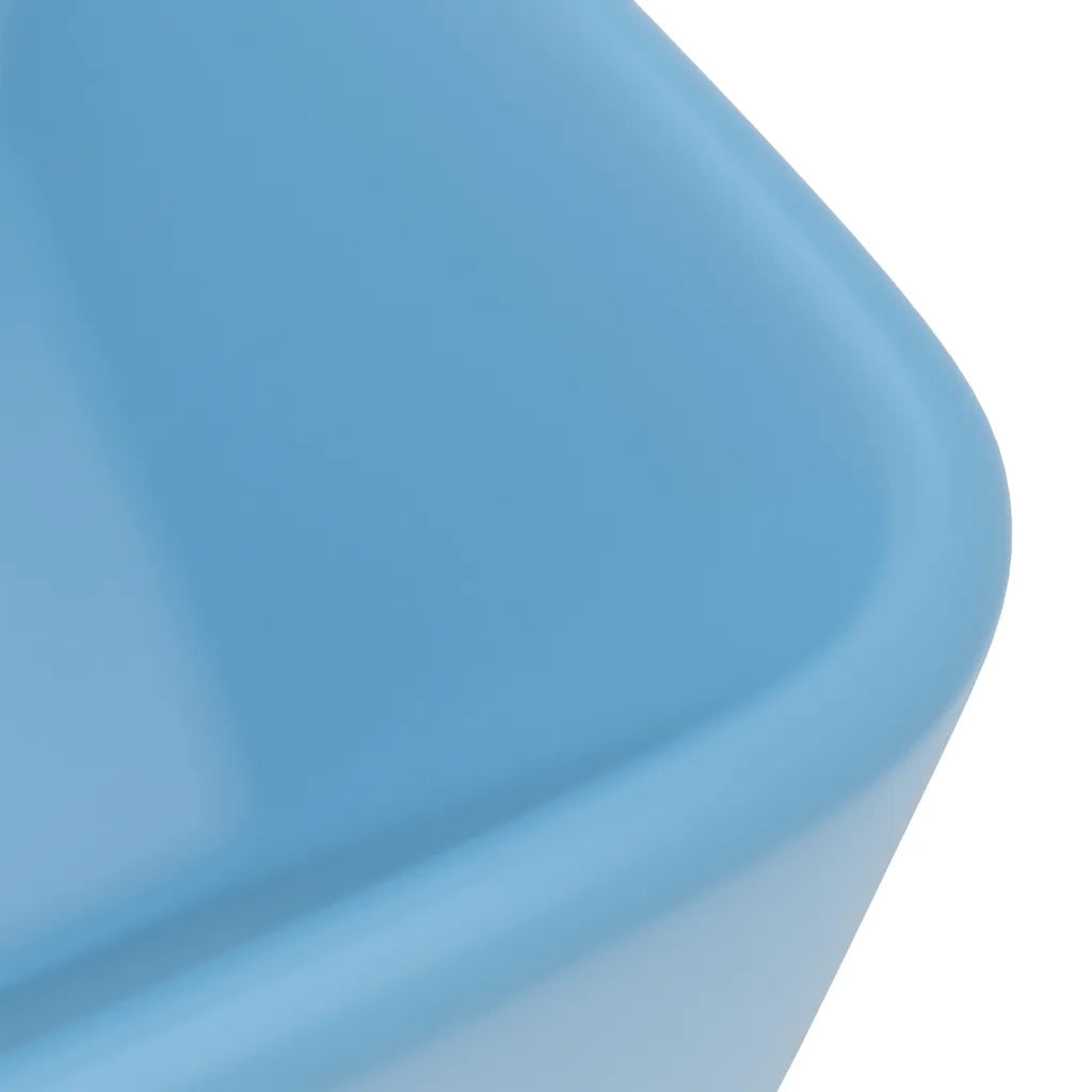 Lavandino Luxury Azzurro Opaco 41x30x12 cm in Ceramica 147044