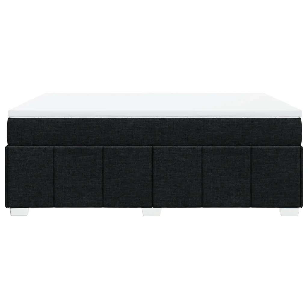 Giroletto a Molle con Materasso Nero 140x200 cm in Tessuto 3285479
