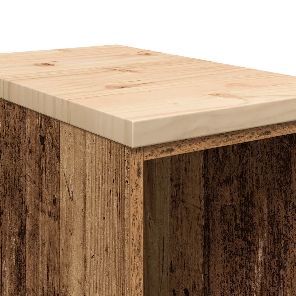 Armadietto per Garage in Legno Vecchio 30x51x85 cm 860533