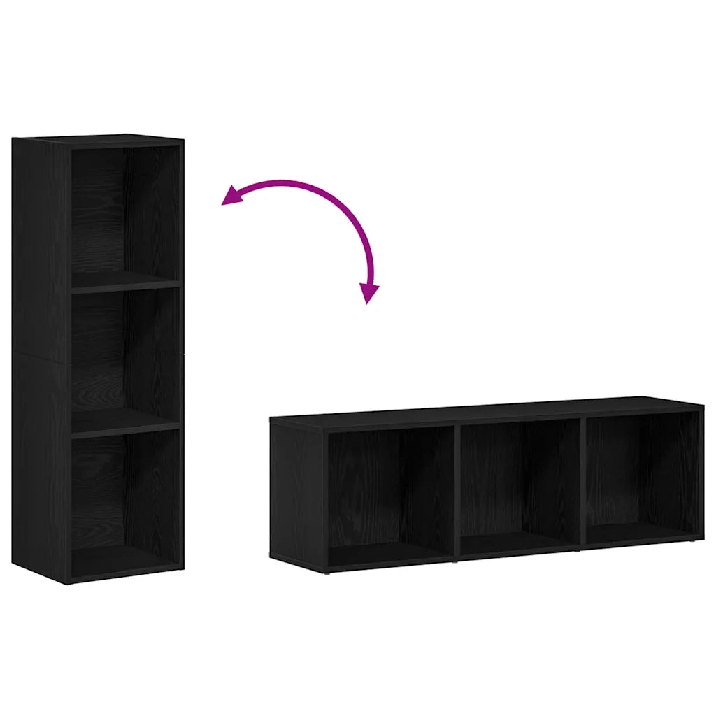 Libreria Rovere Nero 36x30x114 cm in Legno Multistrato 862395