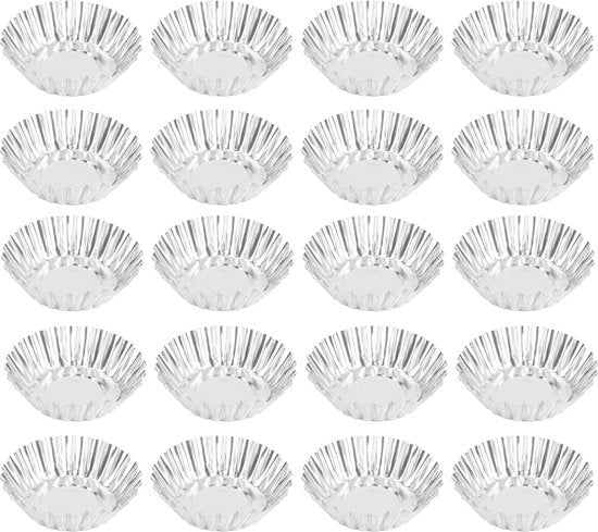 Tin per cupcakes e non-stick con forma di tartaletta - 30 pezzi di utensile da forno