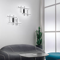 Plafoniera Moderna Net Metallo Nero Acrilico Led 30W 3000K