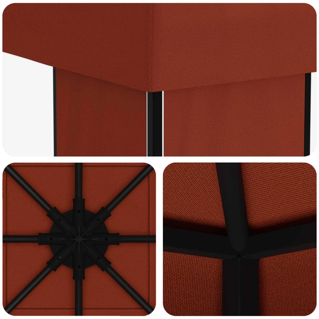 Gazebo 4 × 3 m Terracotta Poliestere e Acciaio 190 gsm