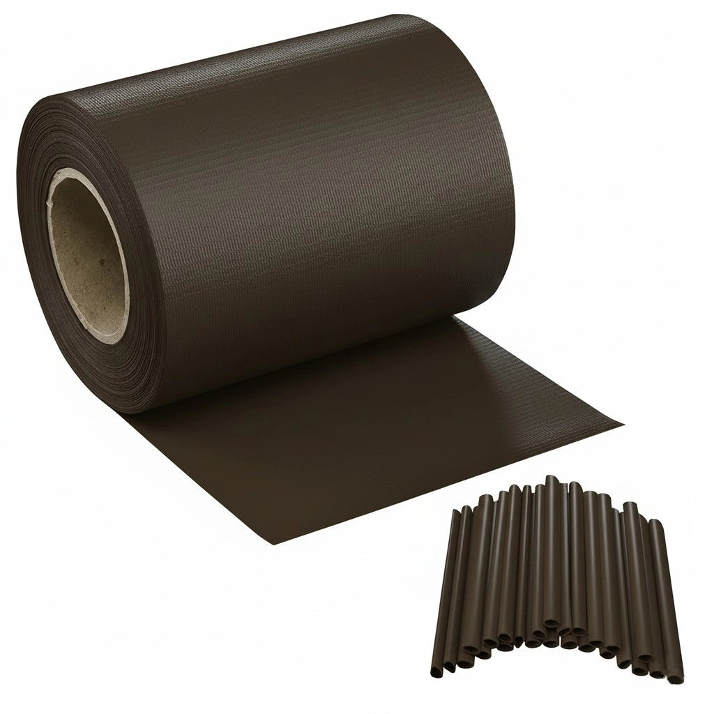 Striscia Banda Frangivista Fasce PVC Rotolo Schermo Privacy Recinzione Balcone Cancello - Marrone