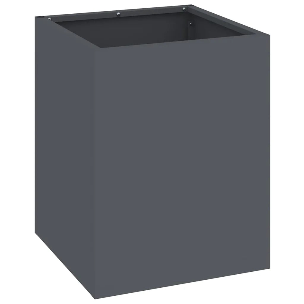Elegante fioriera da giardino in stile industriale 32 x 32 x 40 cm per esterni stile moderno acciaio antracite 02_0052455