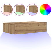 Mobile TV | Armadietto TV | Mobile Porta TV con Luci LED Rovere Artigianale 60x35x15,5 cm