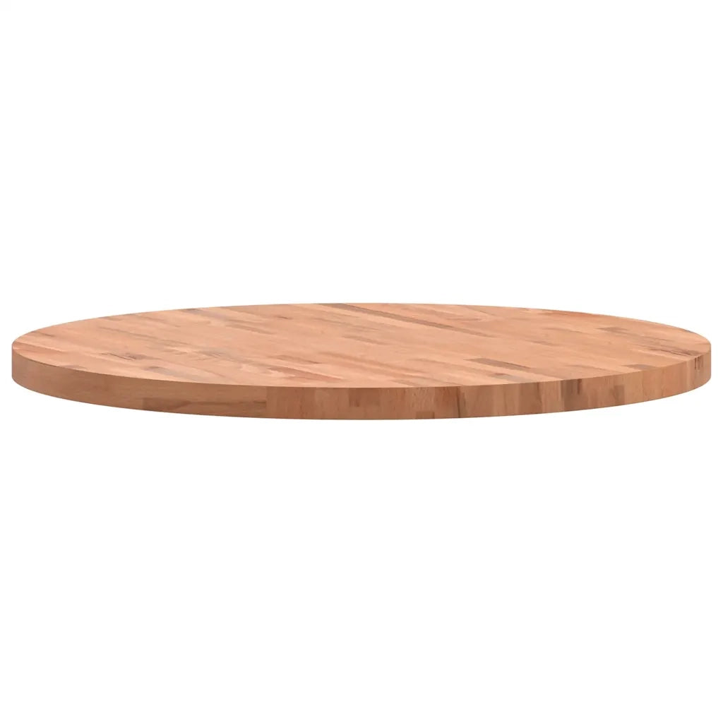 Piano per Tavolo Ø90x4 cm Rotondo in Legno Massello di Faggio 355947