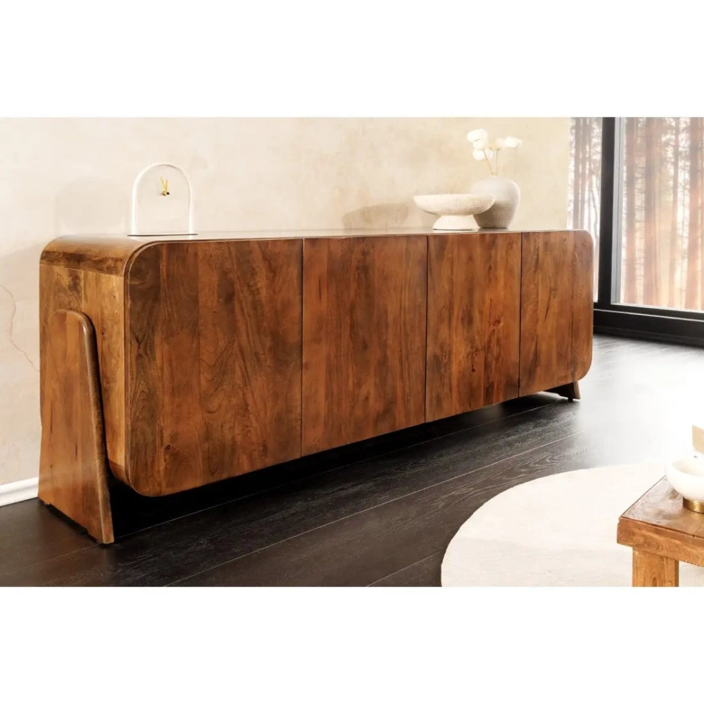 Buffet 175 cm 4 porte legno massiccio marrone – Collezione NATURA