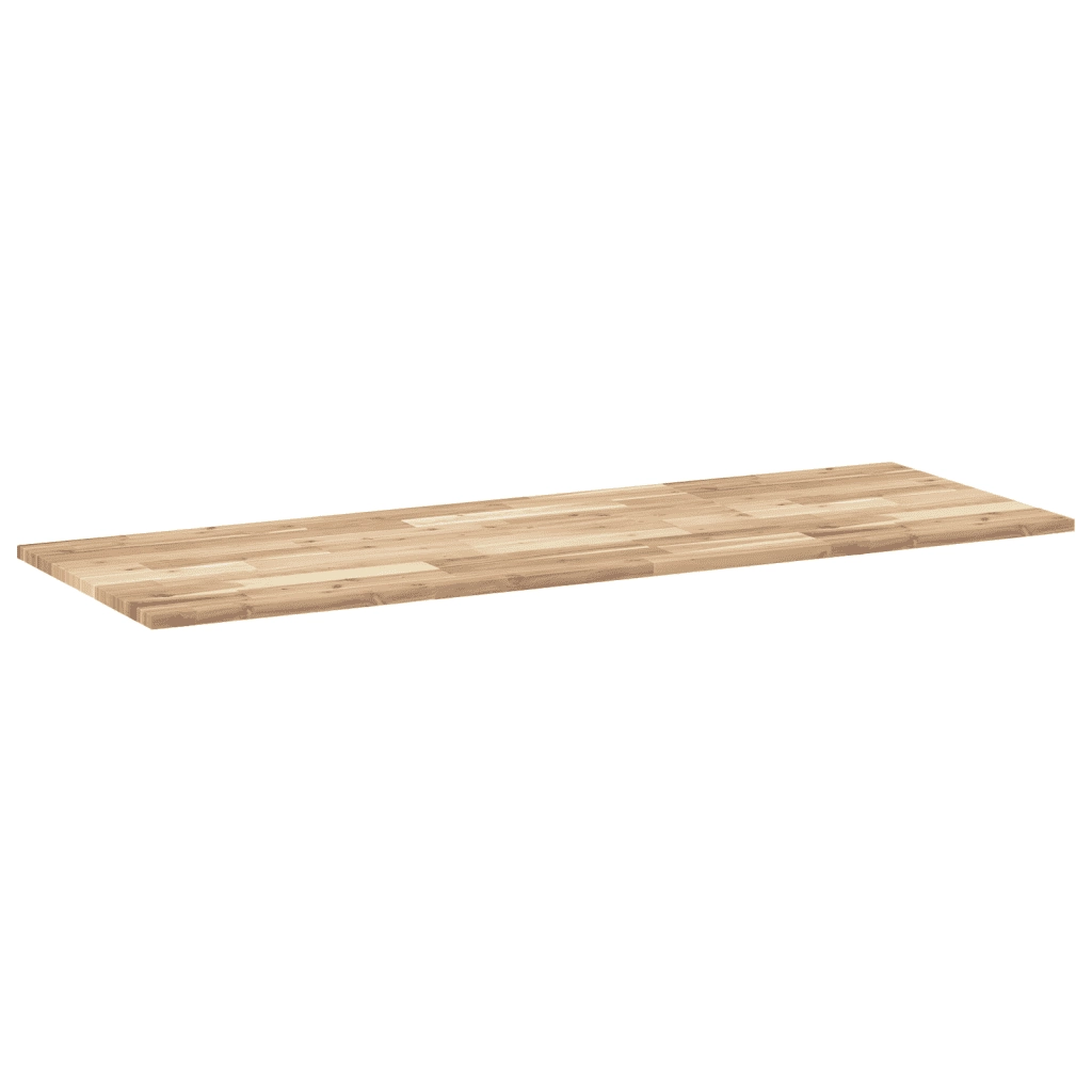 Piano da Bagno Non Trattato 120x50x2cm Legno Massello di Acacia