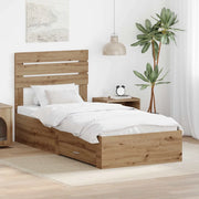 Struttura del letto con cassetto con testiera-Letto con Cassetti e Testiera Legno multistrato 337687