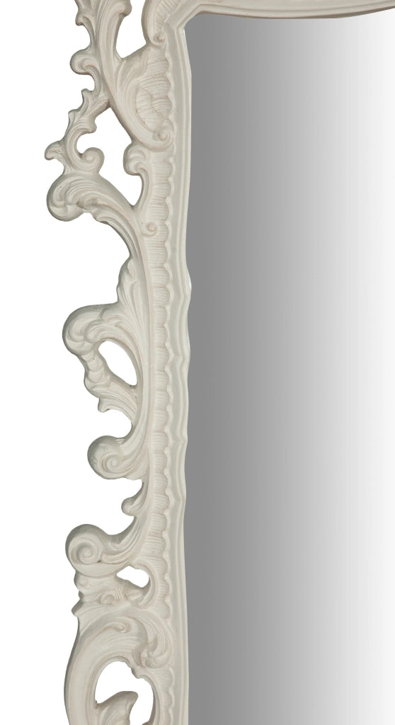 Biscottini SPECCHIERA DA PARETE IN LEGNO FINITURA BIANCA ANTICATA MADE IN ITALY realizzata
