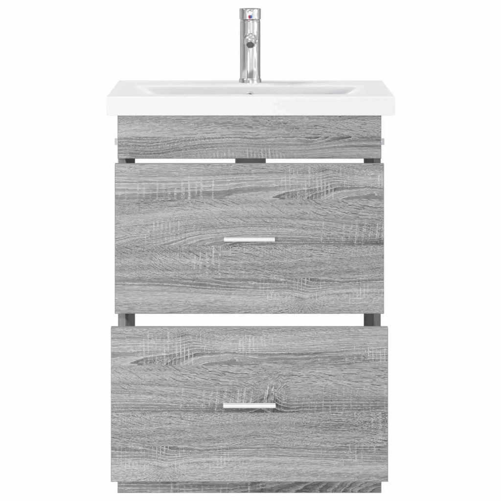 Set di mobili per il bagno Sonoma grigio 61 x 40 x 84,5 cm 3404371