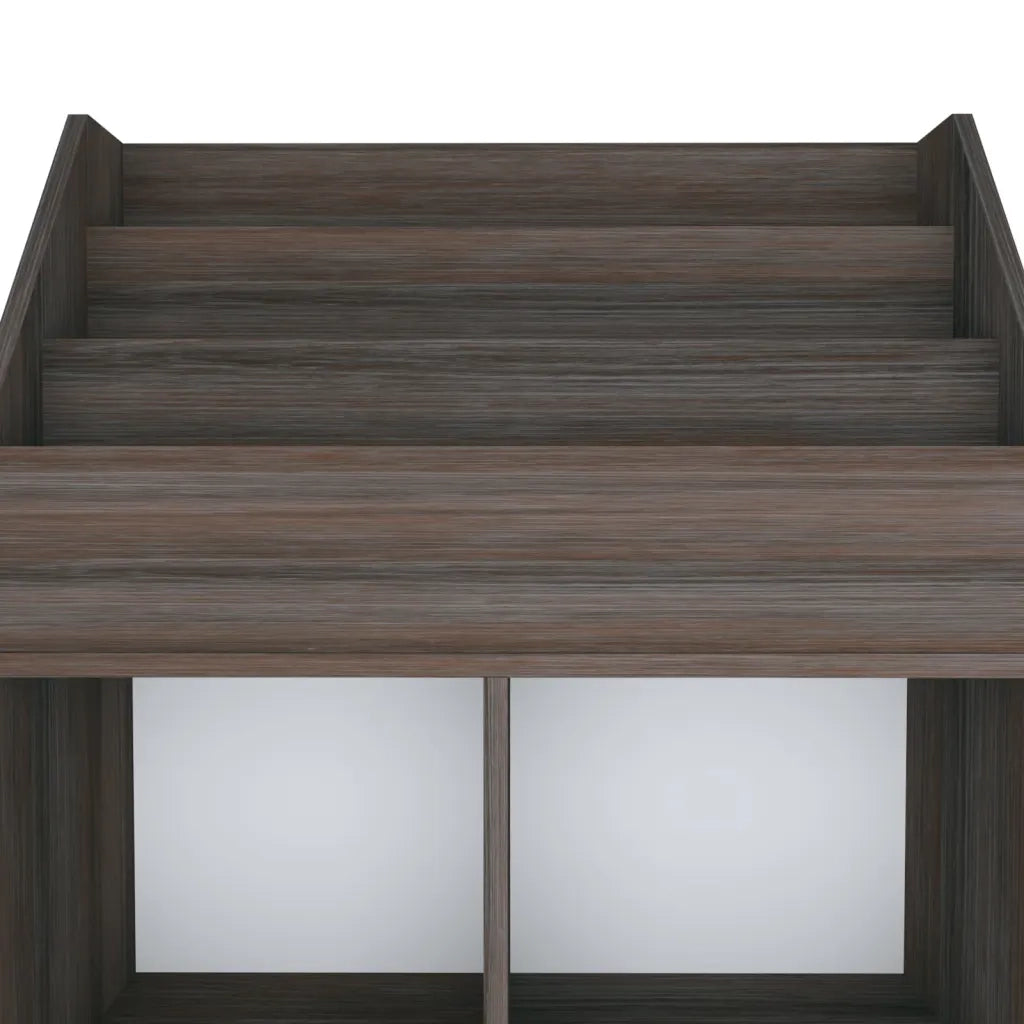 Portariviste Bambini Grigio Rovere Sonoma 71x30x114 Multistrato 339533