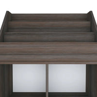 Portariviste Bambini Grigio Rovere Sonoma 71x30x114 Multistrato 339533