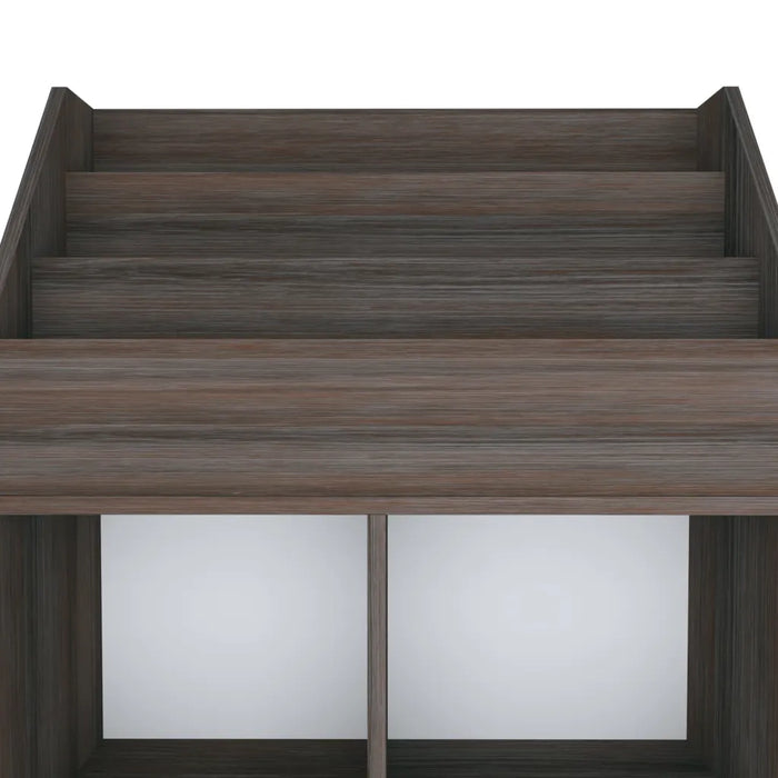 Portariviste Bambini Grigio Rovere Sonoma 71x30x114 Multistrato 339533