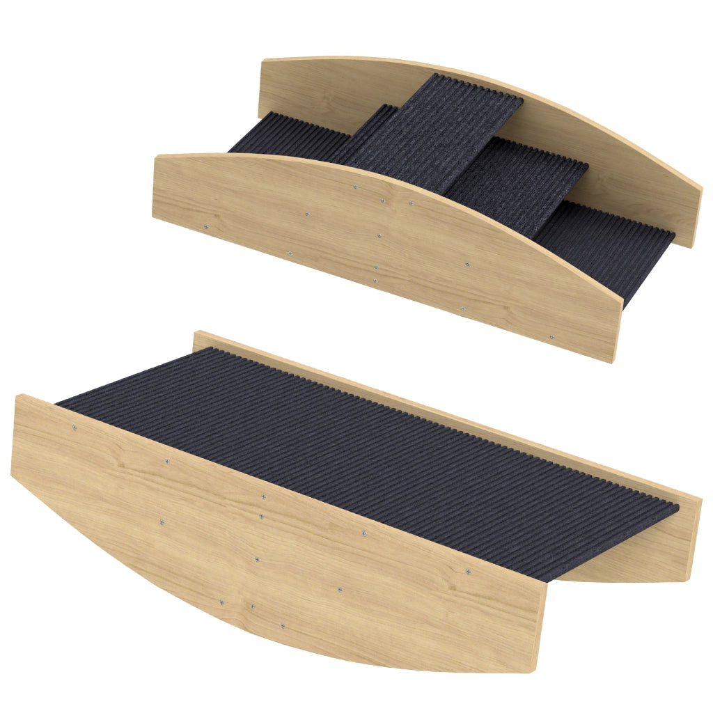 Scala per Cani Agility 3 Marche Legno Naturale ¨C zephmum ¨C 80x39.5x20cm