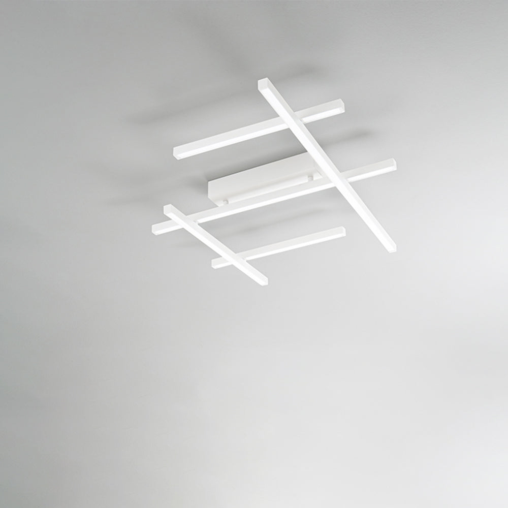 Plafoniera Moderna Net Metallo Bianco Led 50W 3000K