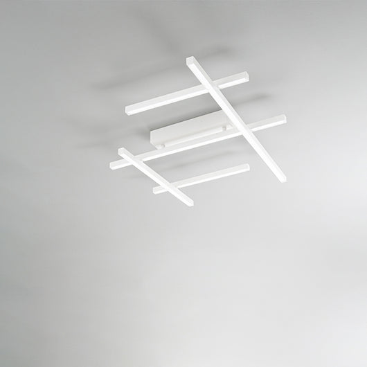 Plafoniera Moderna Net Metallo Bianco Led 50W 3000K