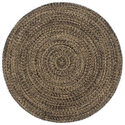 Tappeto Lavorato a Mano in Juta Nero e Marrone 240 cm cod mxl 66035