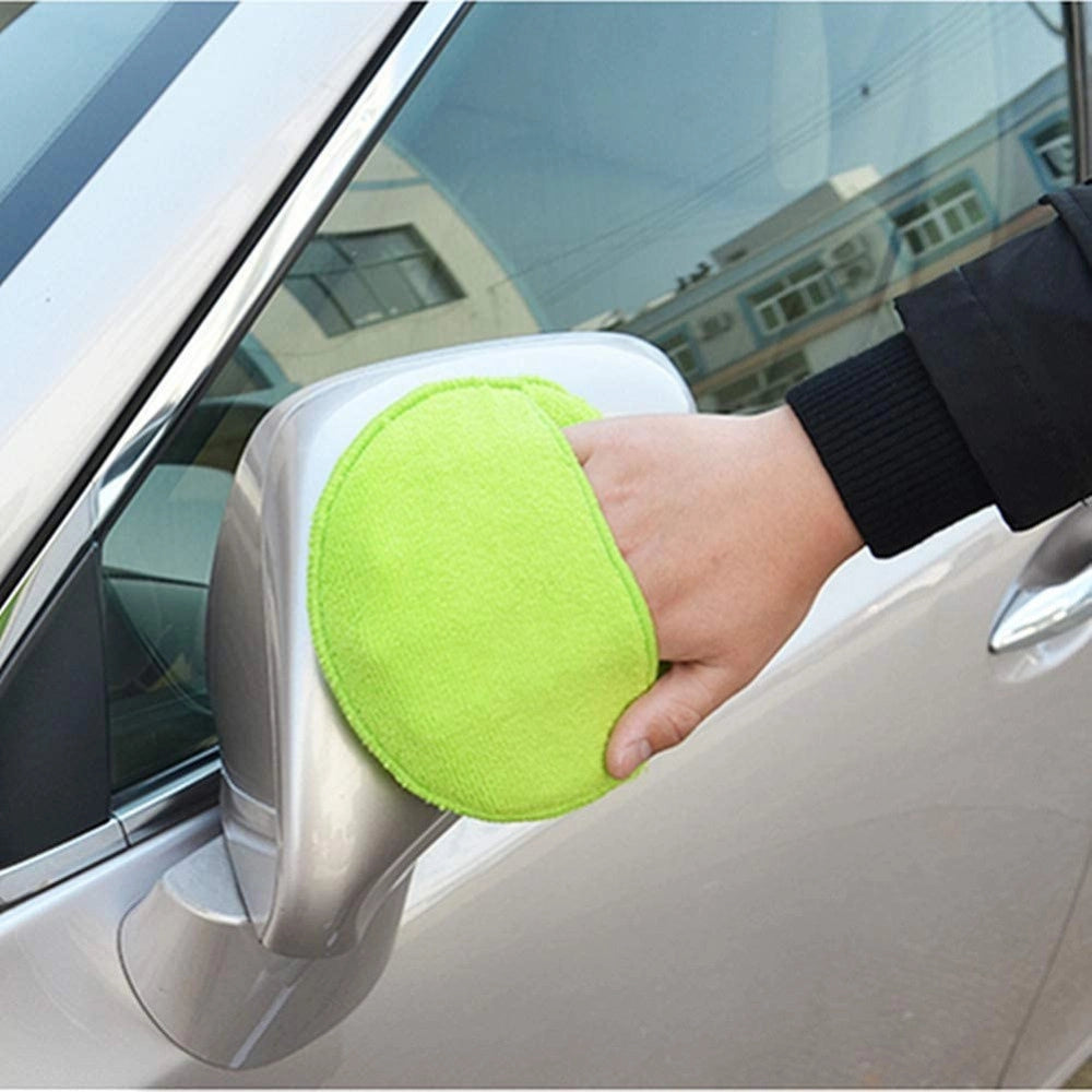 Trade Shop - Spugna Per Lavaggio Auto Lucidatura Panno In Microfibra Cattura Polvere Vetri -