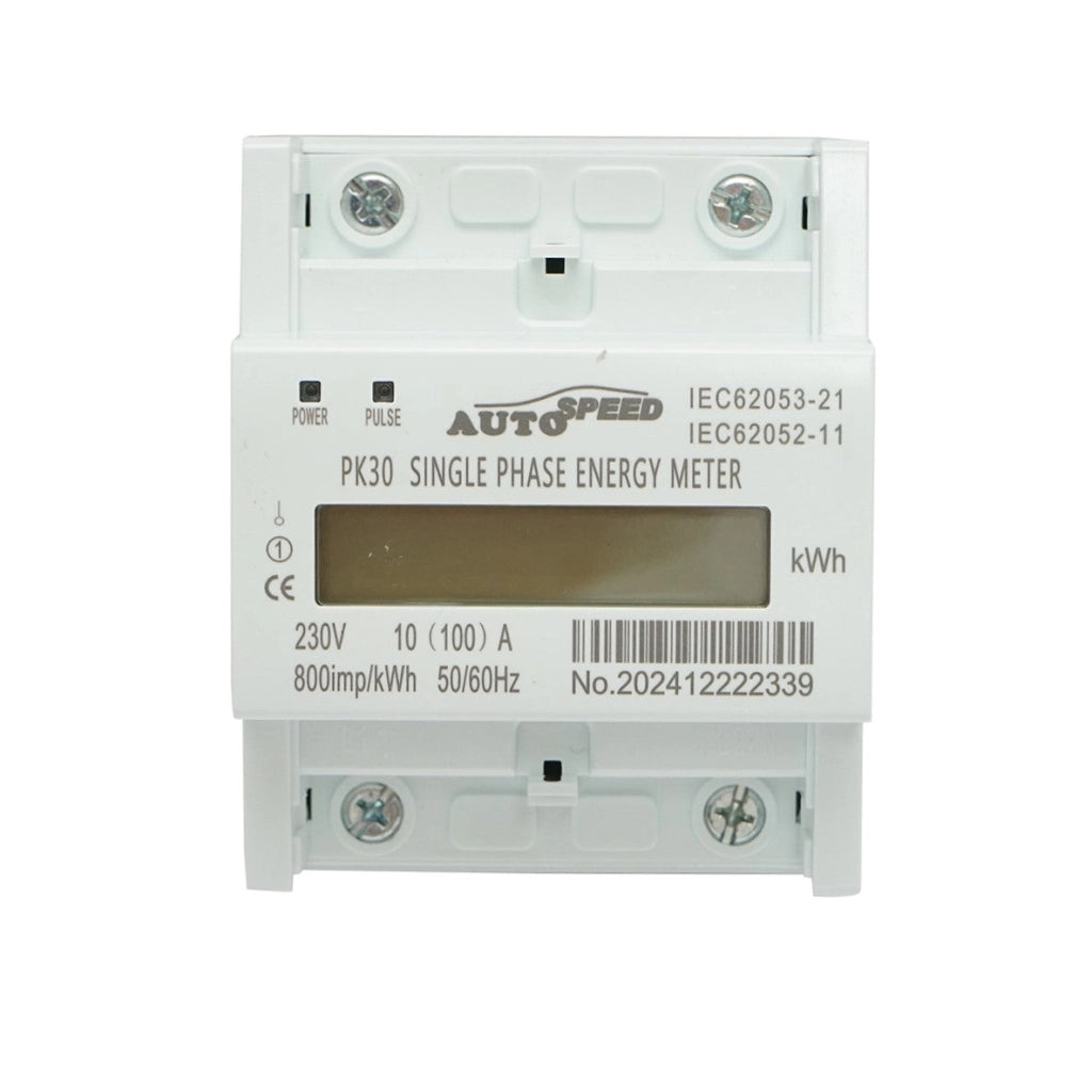 Contatore, contatore digitale intelligente monofase 230 VAC, 100 A, guida DIN 4 moduli MF0028-02806