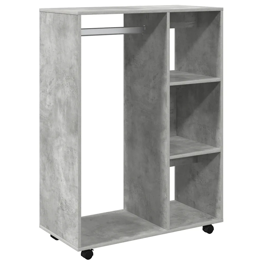 Armadio Grigio Cemento 80x40x110 cm in Legno Multistrato 808517