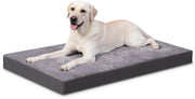 Letto per cani ortopedico, cuscino per cani, grande, fondo impermeabile in pelle sintetica, materasso per cani, cesta per cani, 91x69x7cm grigio