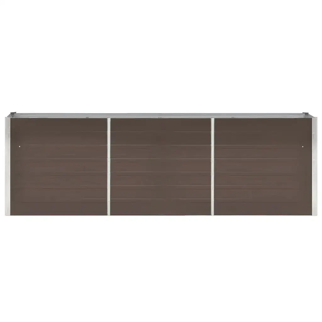 Letto Rialzato in Acciaio Zincato 240x40x77 cm Marrone 47042