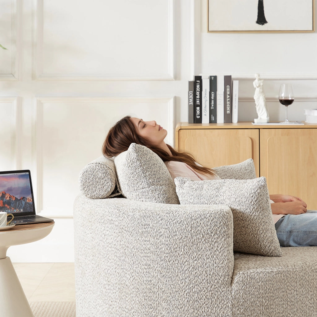Poltrona Letto Singola in Tessuto Chenille ¨C MINIMAL ¨C Reclinabile, Soggiorno