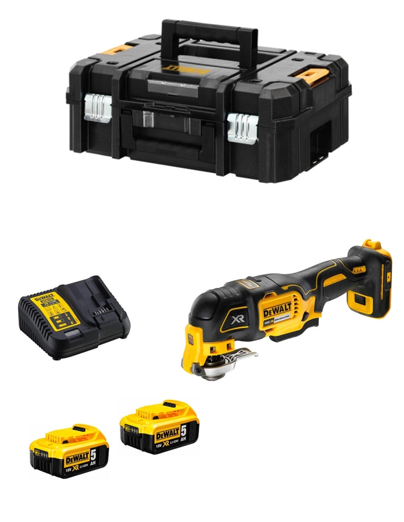 Utensile Multifunzione DeWALT DCS355P2T (2 x 5,0 Ah + DCB115 + TSTAK II)