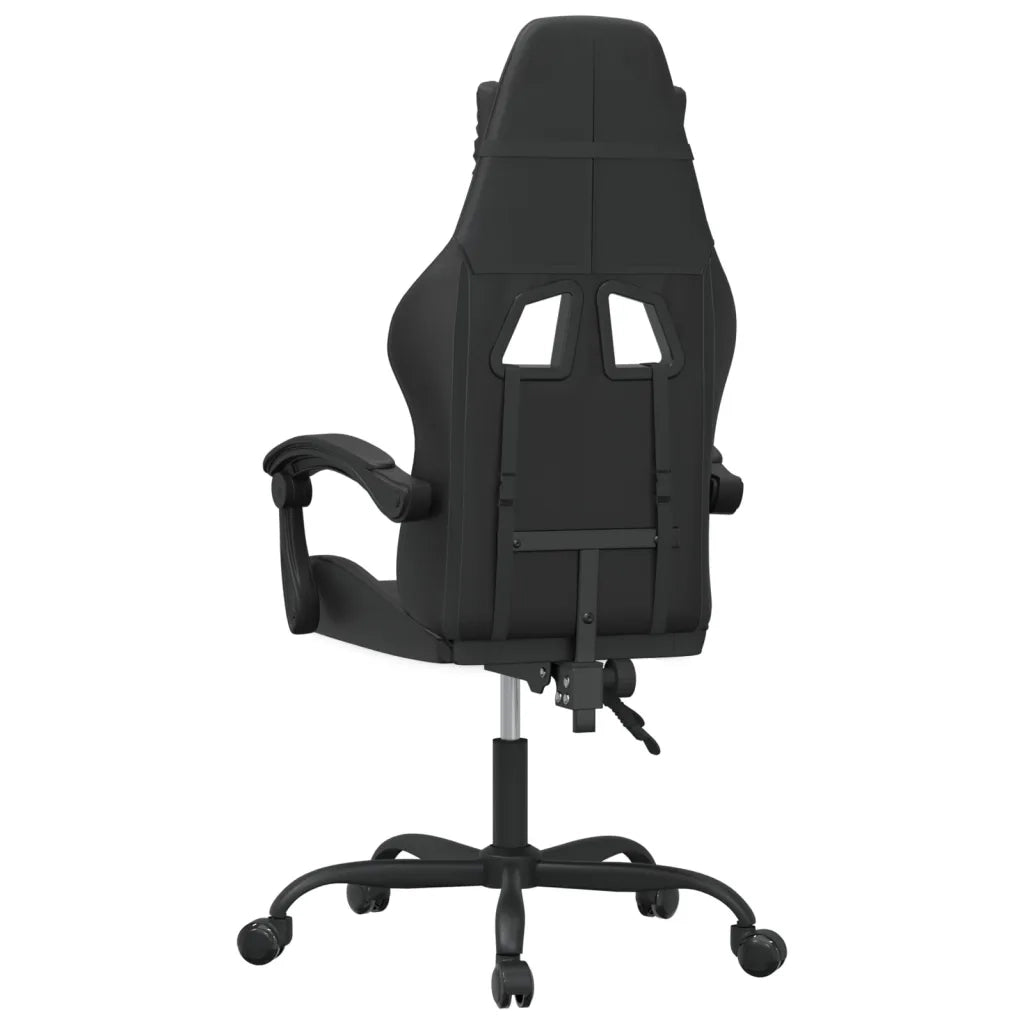vidaXL Sedia da Gaming Girevole Nera in Similpelle