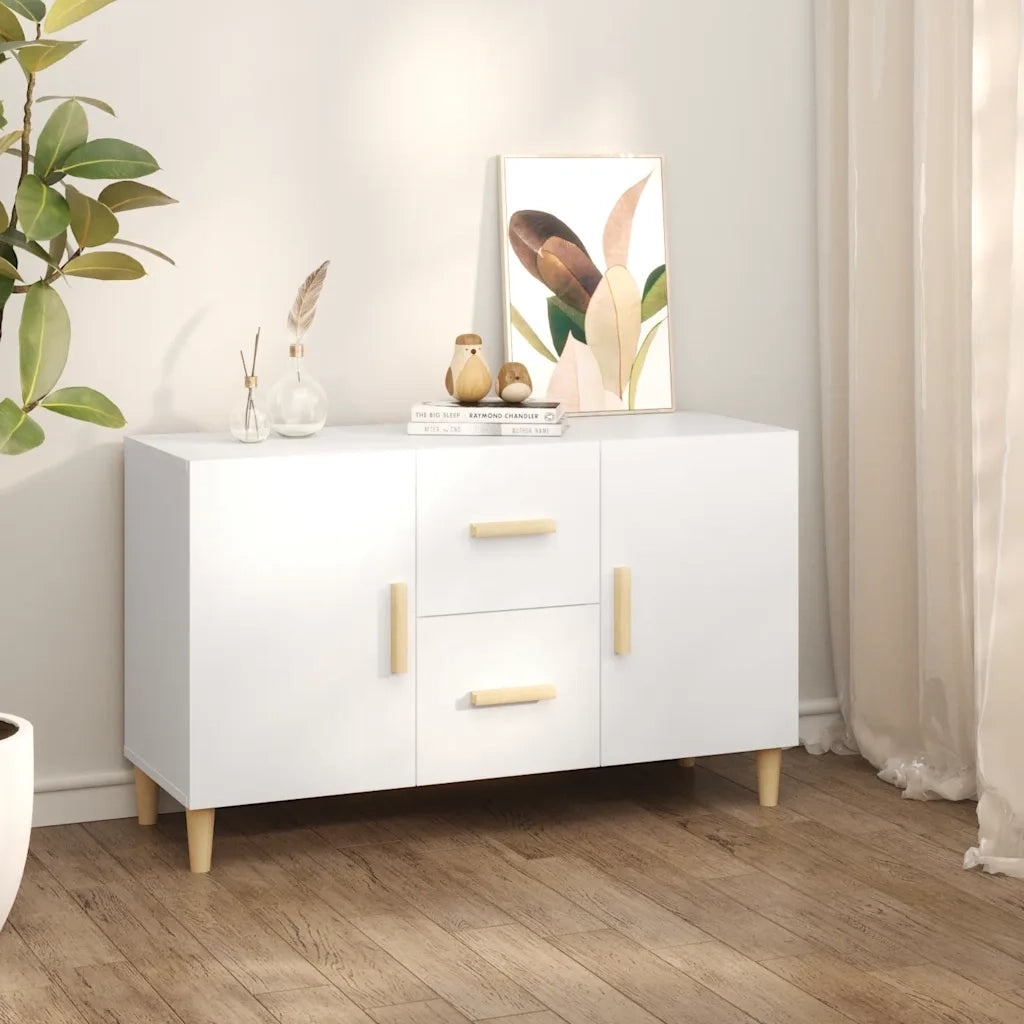 Credenza | Madia | Buffet da pranzo | Armadio da pranzo Bianca 100x36x60 cm in Legno Multistrato