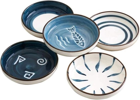 Set di 5 scodelle per snack in ceramica Ø 87 cm scodelle per tè tazze per snack
